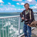 Tony on the Oosterschelde Storm Surge Barrier